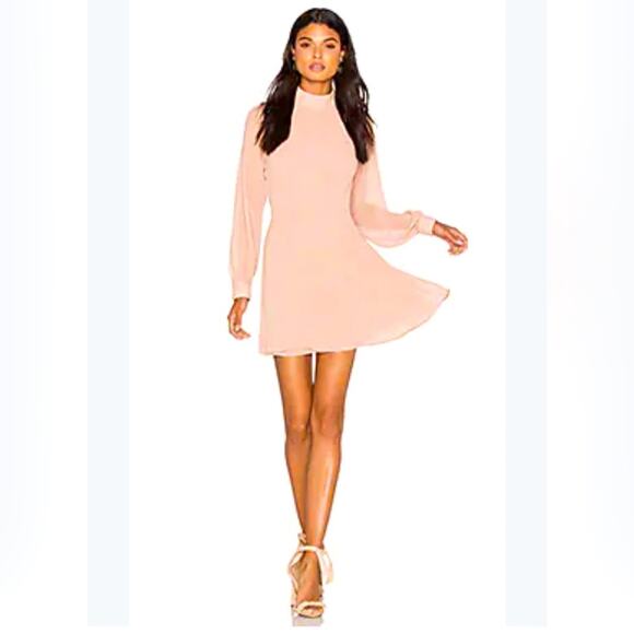 LPA Dresses & Skirts - Revolve LPA Long Sleeve Skater Skirt Dress 41 In Nude